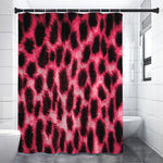 Hot Pink And Black Cheetah Print Shower Curtain