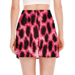 Hot Pink And Black Cheetah Print Side Slit Mini Skirt