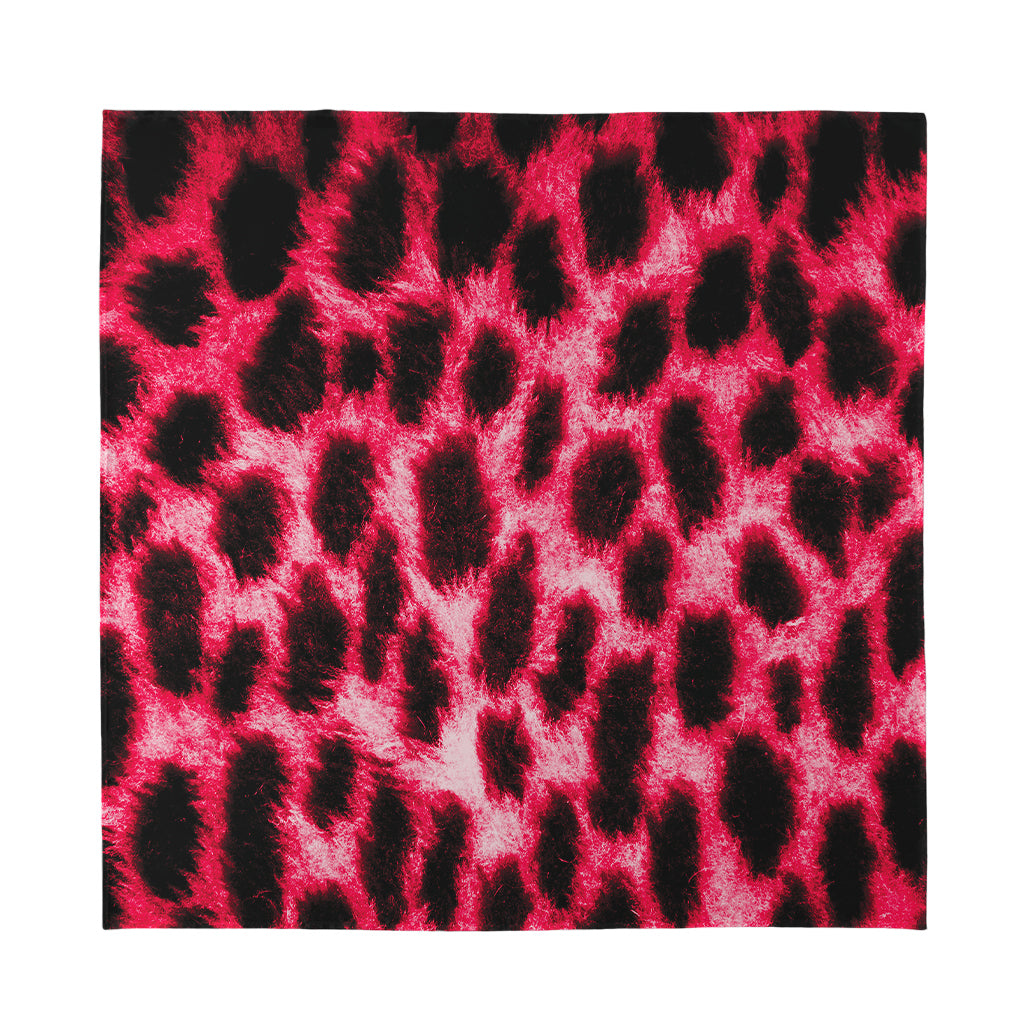 Hot Pink And Black Cheetah Print Silk Bandana