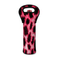 Hot Pink And Black Cheetah Print Single Neoprene Wine Tote
