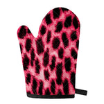 Hot Pink And Black Cheetah Print Single Oven Mitt