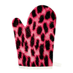 Hot Pink And Black Cheetah Print Single Oven Mitt