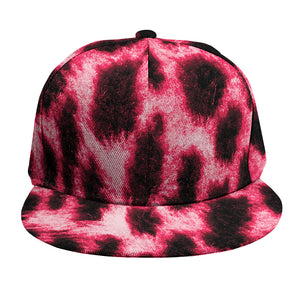 Hot Pink And Black Cheetah Print Snapback Cap