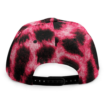 Hot Pink And Black Cheetah Print Snapback Cap