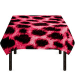 Hot Pink And Black Cheetah Print Tablecloth