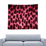 Hot Pink And Black Cheetah Print Tapestry