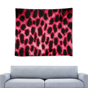 Hot Pink And Black Cheetah Print Tapestry