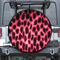 Hot Pink And Black Cheetah Print Tire Cover