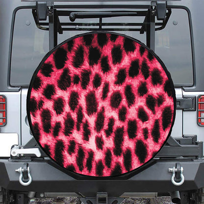 Hot Pink And Black Cheetah Print Tire Cover