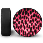 Hot Pink And Black Cheetah Print Tire Cover