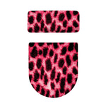 Hot Pink And Black Cheetah Print Toilet Lid And Tank Cover Set