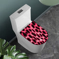 Hot Pink And Black Cheetah Print Toilet Lid Cover
