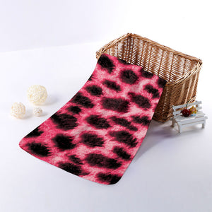 Hot Pink And Black Cheetah Print Towel