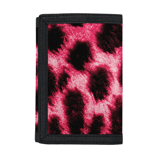 Hot Pink And Black Cheetah Print Trifold Wallet