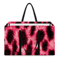 Hot Pink And Black Cheetah Print Utility Tote Bag