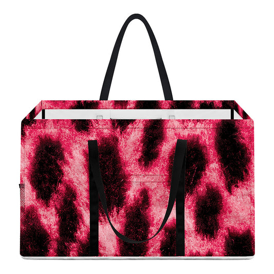 Hot Pink And Black Cheetah Print Utility Tote Bag