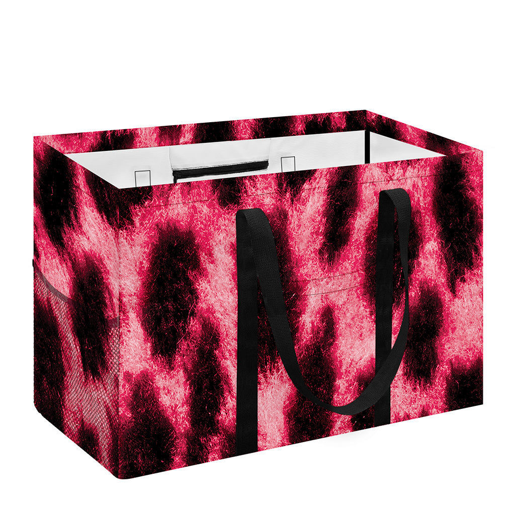 Hot Pink And Black Cheetah Print Utility Tote Bag