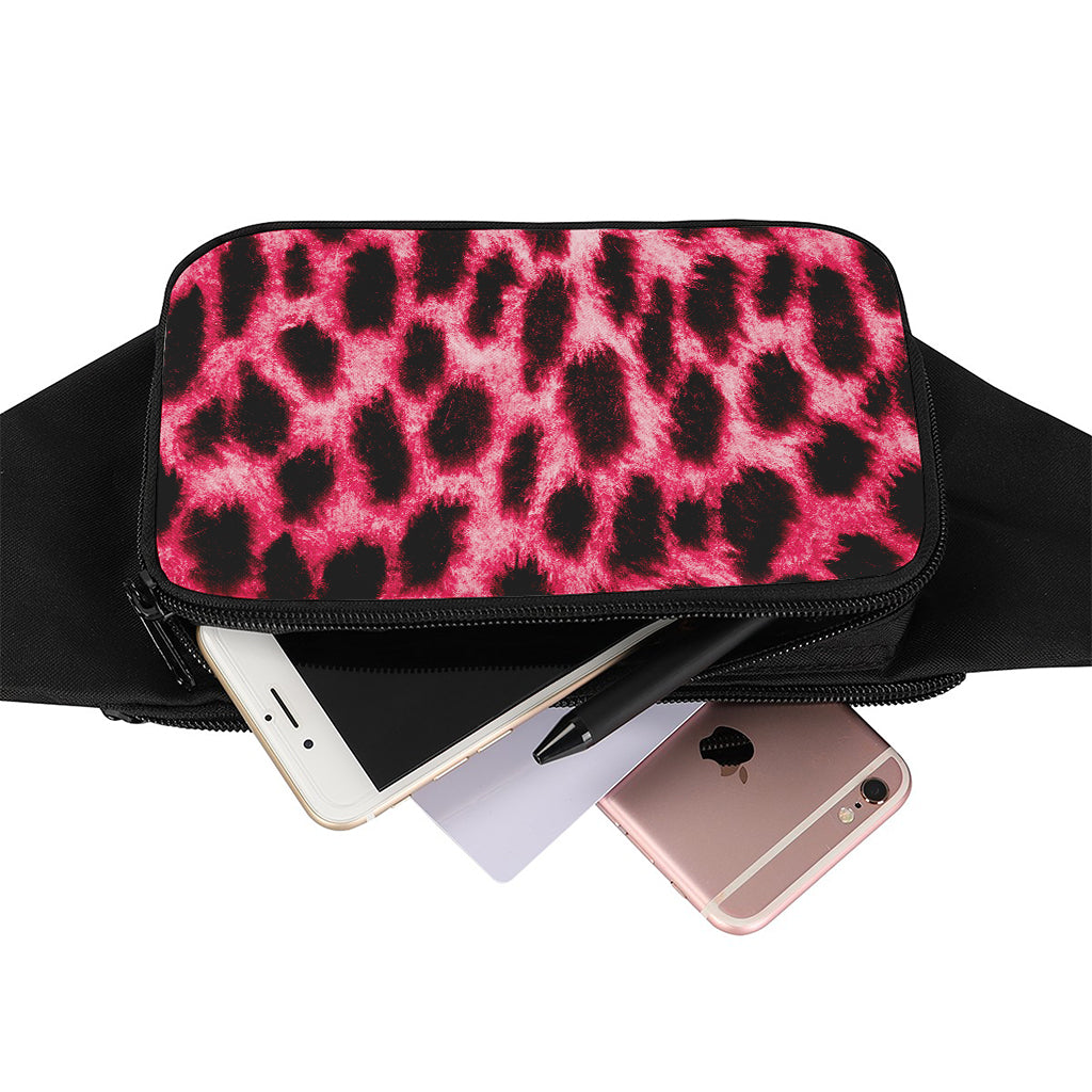 Hot Pink And Black Cheetah Print Waist Bag