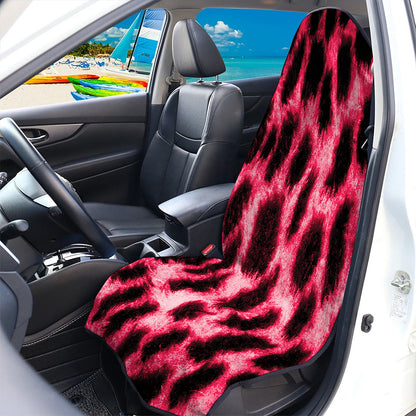 Hot Pink And Black Cheetah Print Waterproof Car Seat Cover