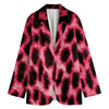 Hot Pink And Black Cheetah Print Women's Blazer