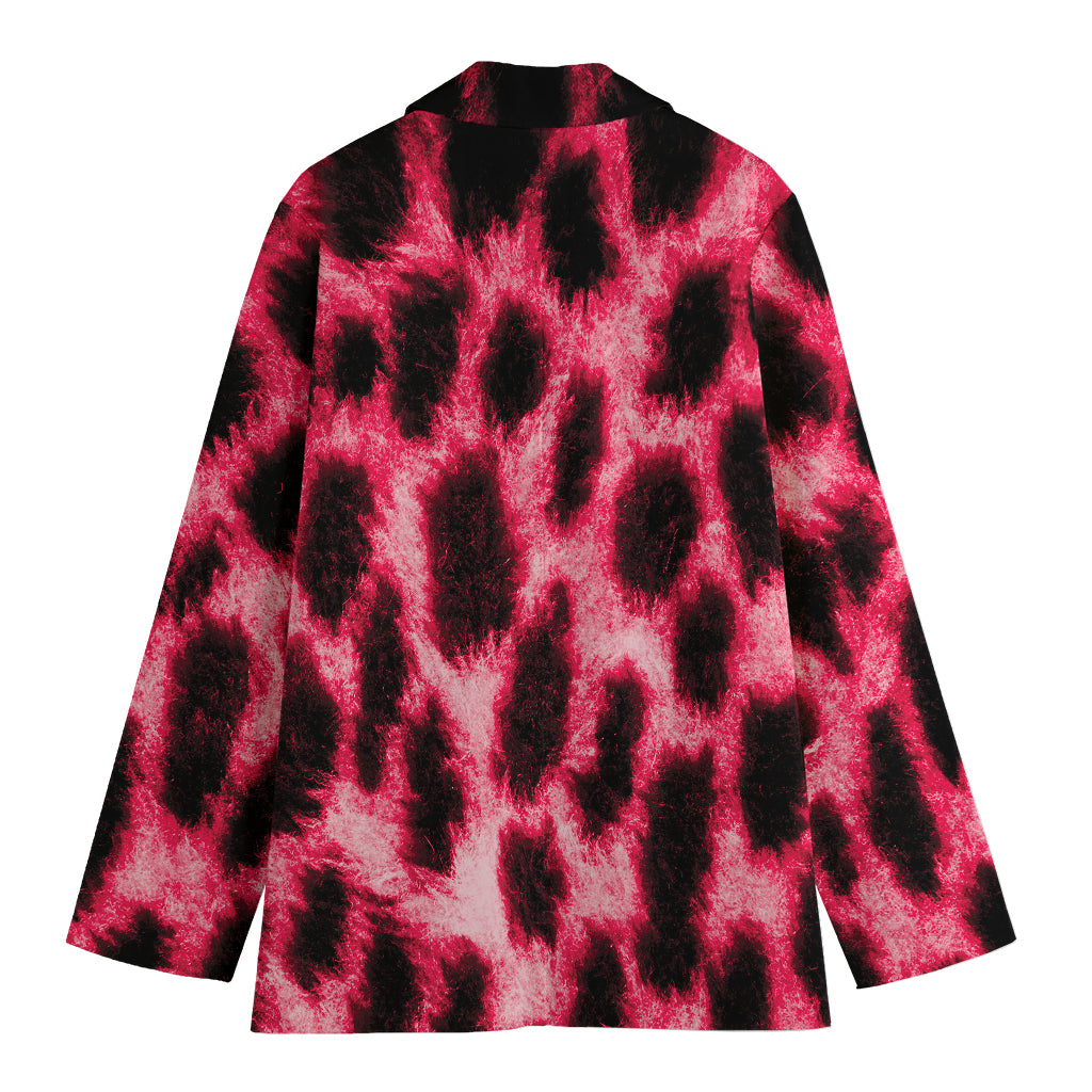 Hot Pink And Black Cheetah Print Women's Blazer