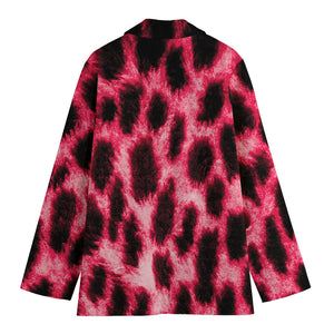 Hot Pink And Black Cheetah Print Women's Blazer