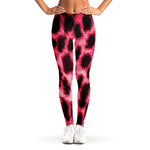 Hot Pink And Black Cheetah Print Women's Leggings