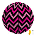 Hot Pink And Black Chevron Pattern Print Basketball