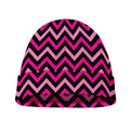 Hot Pink And Black Chevron Pattern Print Beanie