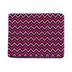 Hot Pink And Black Chevron Pattern Print Bifold Wallet
