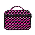 Hot Pink And Black Chevron Pattern Print Briefcase Bible Bag