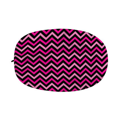 Hot Pink And Black Chevron Pattern Print Car Side Mirror Covers