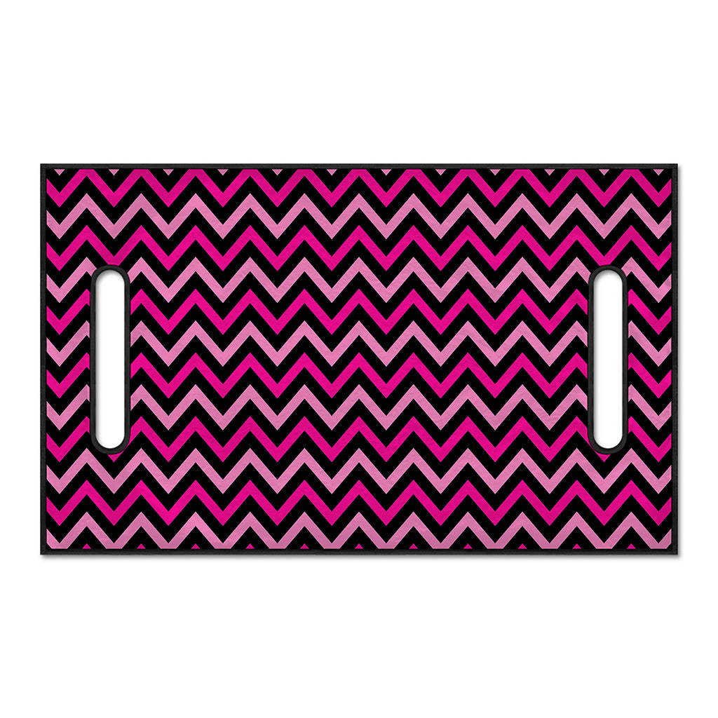 Hot Pink And Black Chevron Pattern Print Golf Cart Seat Cover