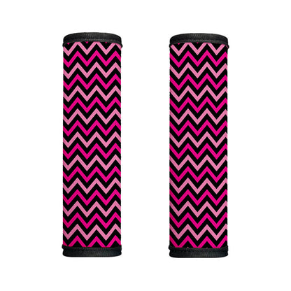 Hot Pink And Black Chevron Pattern Print Handle Covers