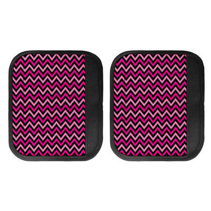 Hot Pink And Black Chevron Pattern Print Handle Covers