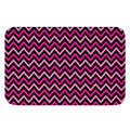Hot Pink And Black Chevron Pattern Print Indoor Door Mat