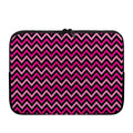 Hot Pink And Black Chevron Pattern Print Laptop Sleeve