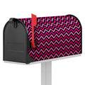 Hot Pink And Black Chevron Pattern Print Mailbox Cover