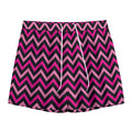 Hot Pink And Black Chevron Pattern Print Mesh Shorts