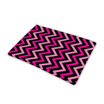 Hot Pink And Black Chevron Pattern Print Pet Cooling Mat Cover
