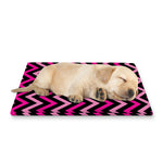 Hot Pink And Black Chevron Pattern Print Pet Cooling Mat Cover
