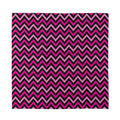 Hot Pink And Black Chevron Pattern Print Silk Bandana