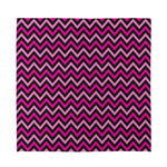 Hot Pink And Black Chevron Pattern Print Silk Bandana