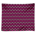 Hot Pink And Black Chevron Pattern Print Tapestry