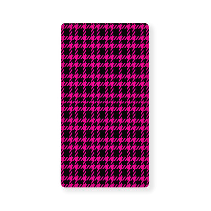 Hot Pink And Black Houndstooth Print Baby Crib Sheet