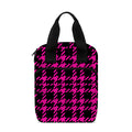 Hot Pink And Black Houndstooth Print Bible Tote Bag