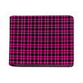 Hot Pink And Black Houndstooth Print Bifold Wallet