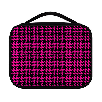 Hot Pink And Black Houndstooth Print Classic Bible Case