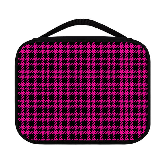 Hot Pink And Black Houndstooth Print Classic Bible Case