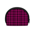 Hot Pink And Black Houndstooth Print Coin Purse